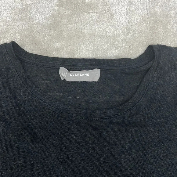 EVERLANE Womens Short Sleeved Round Neck Knee Length T Shirt Dress Black size S - Picture 5 of 8